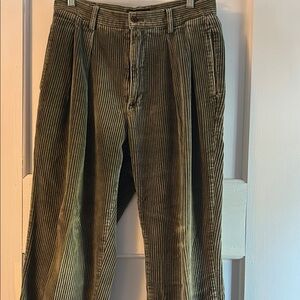 Black Corduroy Relaxed Fit Pants